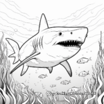 Exciting Great White Shark Coloring Pages 4