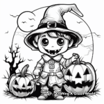 Exciting Halloween Night Trick or Treat Coloring Pages 4