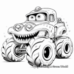Exciting Monster Derby Car Coloring Pages 1