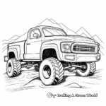 Exciting Monster Pickup Truck Coloring Pages 4