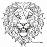 Exciting Roaring Lion Face Coloring Pages 2