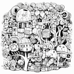 Exciting Tangle-Inspired Doodle Coloring Pages 1