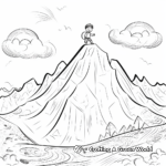Exciting Volcano Mountain Coloring Pages 1