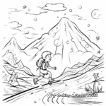 Exciting Volcano Mountain Coloring Pages 2