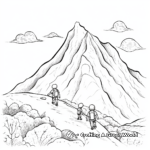 Exciting Volcano Mountain Coloring Pages 4