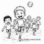Exciting Volleyball Tournament Coloring Pages 1