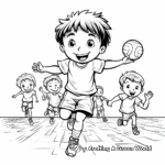 Exciting Volleyball Tournament Coloring Pages 3