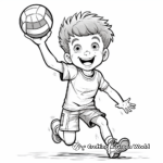 Exciting Volleyball Tournament Coloring Pages 4
