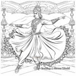 Exotic Arabian Dance Nutcracker Coloring Pages 1