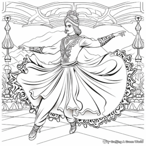 Exotic Arabian Dance Nutcracker Coloring Pages 1