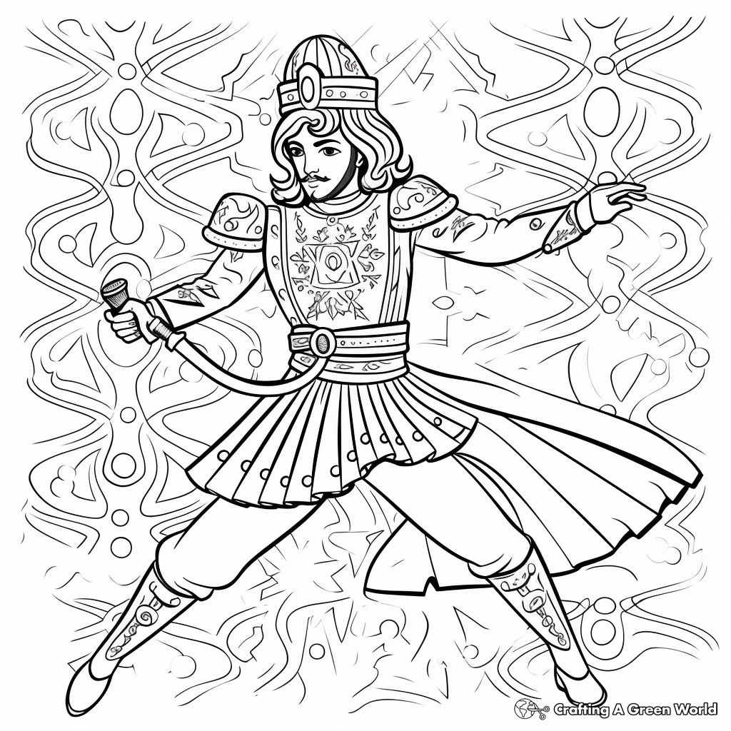 Exotic Arabian Dance Nutcracker Coloring Pages 4