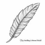 Exotic Bird of Paradise Feather Coloring Pages 1