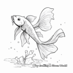 Exotic Butterfly Koi Fish Coloring Pages 1