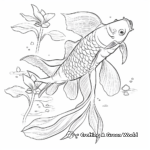 Exotic Butterfly Koi Fish Coloring Pages 2