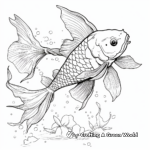 Exotic Butterfly Koi Fish Coloring Pages 4