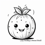 Exotic Cute Dragon Fruit Coloring Pages 1