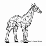 Exotic Geometric Giraffe Coloring Pages 1