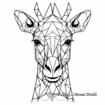 Exotic Geometric Giraffe Coloring Pages 3