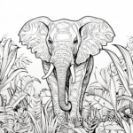 Exotic Jungle Animal Coloring Pages 1