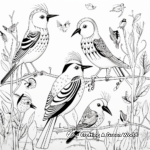 Exotic Jungle Birds Coloring Pages 2