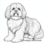 Exotic Lhasa Apso Dog Coloring Pages 1