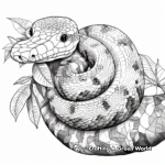 Exotic Madagascar Tree Boa Coloring Pages 3