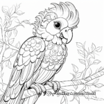 Exotic Parrot Jungle Animal Coloring Pages 2