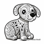 Exotic Pattern Dog Bone Coloring Pages 3