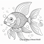 Exotic Rainbow Fish Coloring Pages for Adults 3
