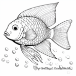 Exotic Rainbow Fish Coloring Pages for Adults 4