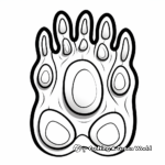 Exotic Reptile Paw Print Coloring Pages 1