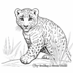 Exotic Snow Leopard Coloring Pages 2