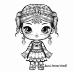Exotic Tribal Doll Coloring Pages 1