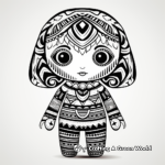 Exotic Tribal Doll Coloring Pages 2