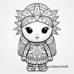 Exotic Tribal Doll Coloring Pages 4