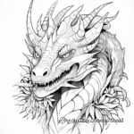 Exotic Tropical Dragon Head Coloring Pages: Colors of the Rainforest 1