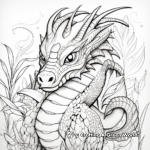 Exotic Tropical Dragon Head Coloring Pages: Colors of the Rainforest 2