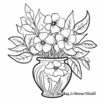 Exotic Tropical Flowers in a Vase Coloring Pages 4