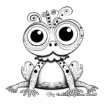 Exotic Tropical Frog Coloring Pages for Adults 4