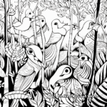 Exotic Tropical Rainforest Bird Coloring Pages 3