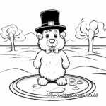 Expressive Groundhog Day Coloring Pages 1