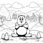 Expressive Groundhog Day Coloring Pages 3