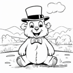 Expressive Groundhog Day Coloring Pages 4