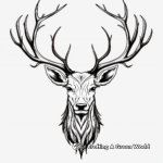 Exquisite Elk Antlers Coloring Pages 3