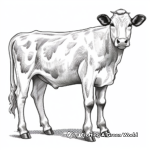 Exquisite Holstein Cow Coloring Pages 1