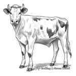 Exquisite Holstein Cow Coloring Pages 3
