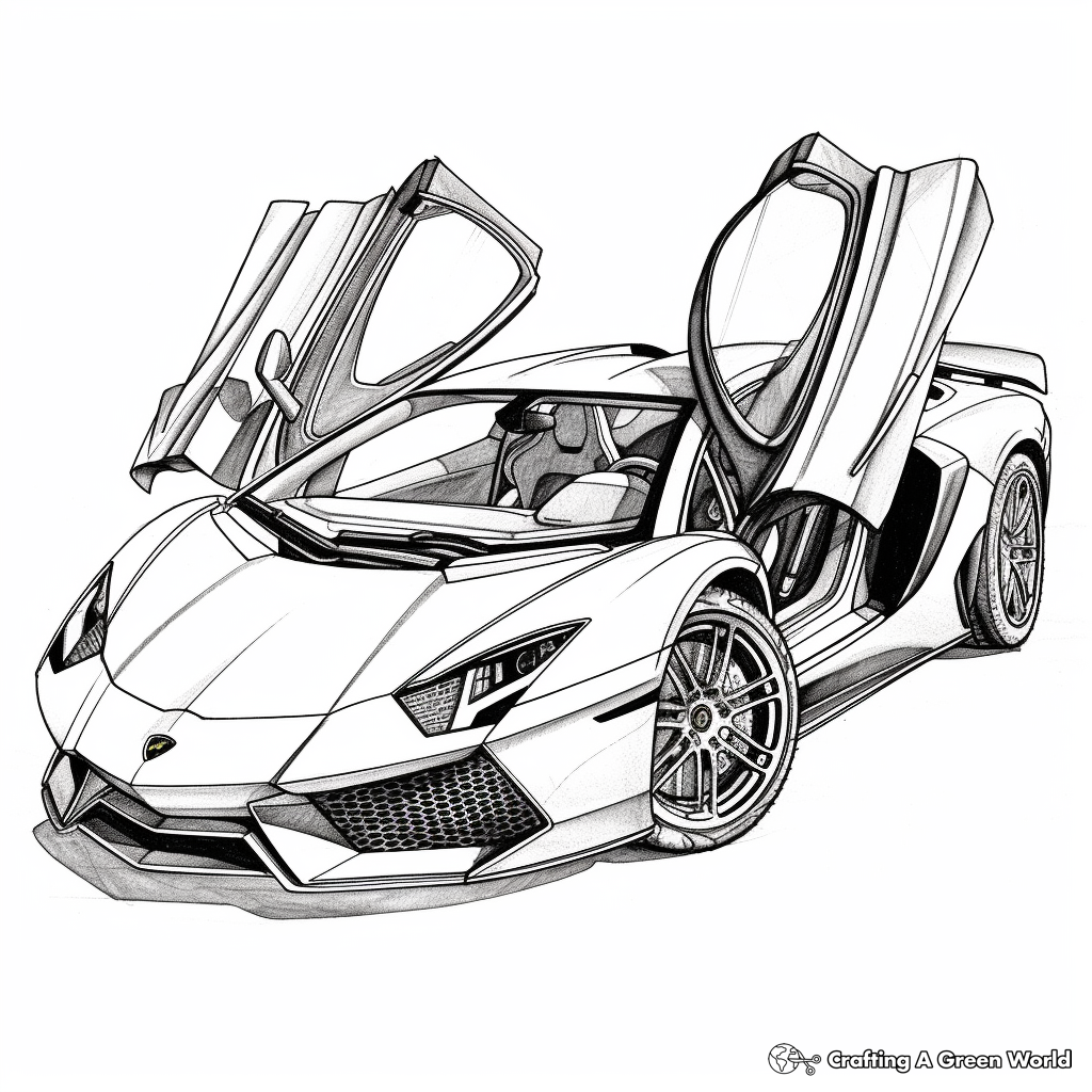 Supercars Colouring Page Supercars Colouring Page