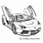 Exquisite Lamborghini Aventador Coloring Pages 3