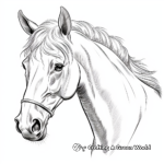 Exquisite Lipizzaner Horse Head Coloring Pages 2