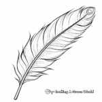 Exquisite Peacock Feather Coloring Pages 1